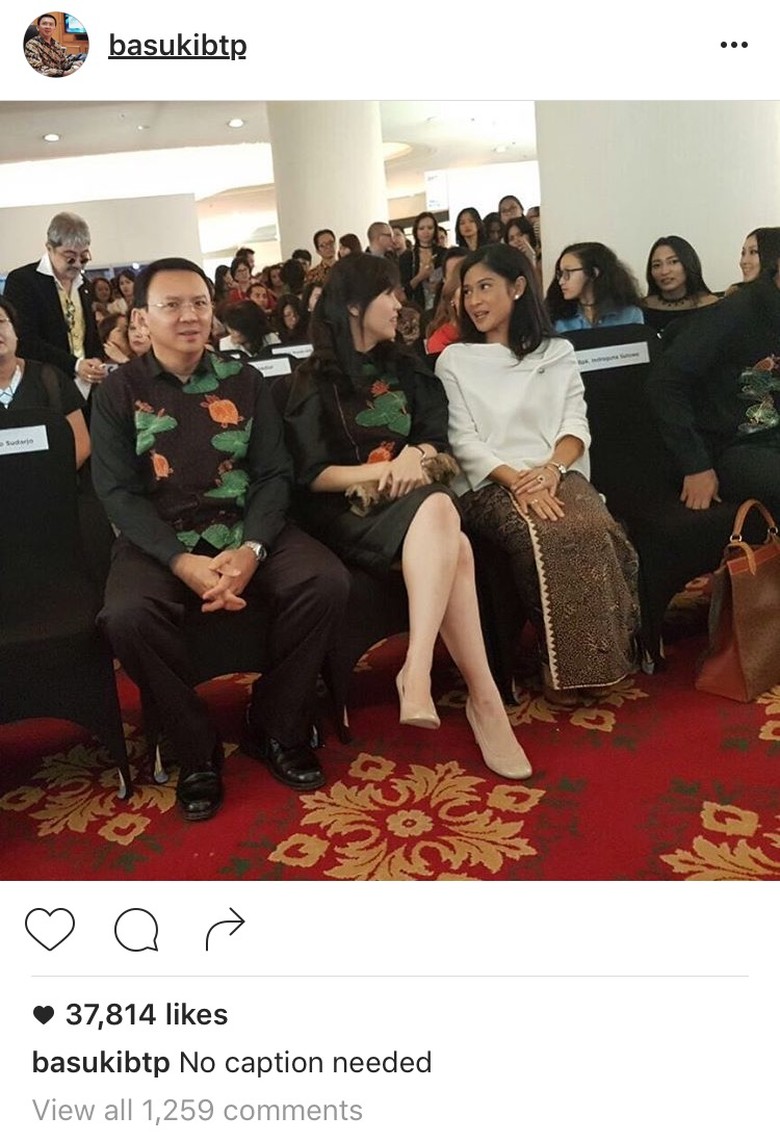 Kelakar Ahok Sebut Istrinya Rayu Dian Sastro Jadi Pendamping di Pilgub DKI Kelakar Ahok Sebut Istrinya Rayu Dian Sastro Jadi Pendamping di Pilgub DKI