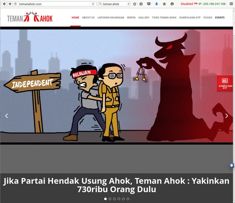 gubernur berita ahok Banteng Hitam Elok Ahok Kurang Hipnotis PDIP: Karikatur Politikus