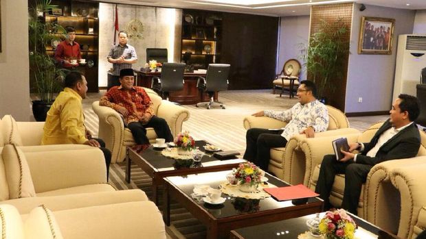 Suasana pertemuan di ruang Ketua DPR Ade Komarudin