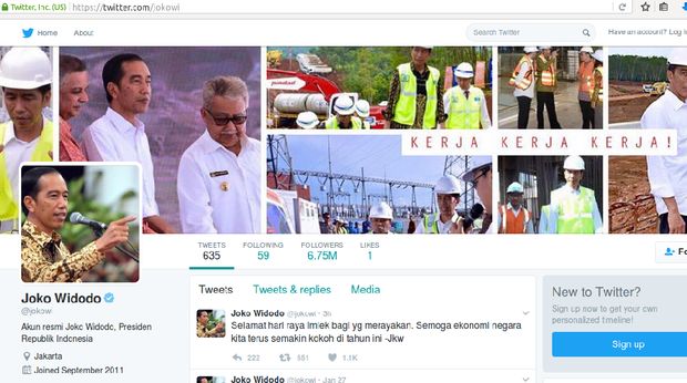 Screenshot Twitter Jokowi