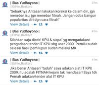 Screnshot Twitter Ibas Yudhoyono