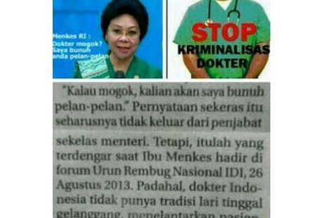 POGI dan Menkes Sama-sama Upayakan dr Ayu Keluar dari Penjara POGI dan Menkes Sama-sama Upayakan dr Ayu Keluar dari Penjara